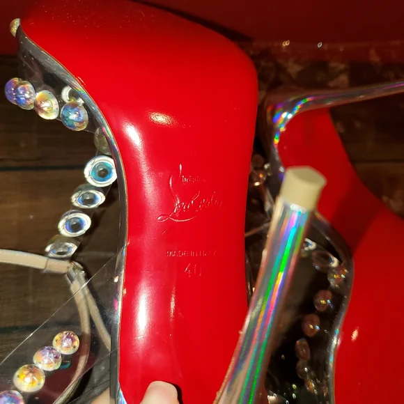 SOLD SOLD!! Christian Louboutin Faridaravie PVC heels - Picture 7 of 12